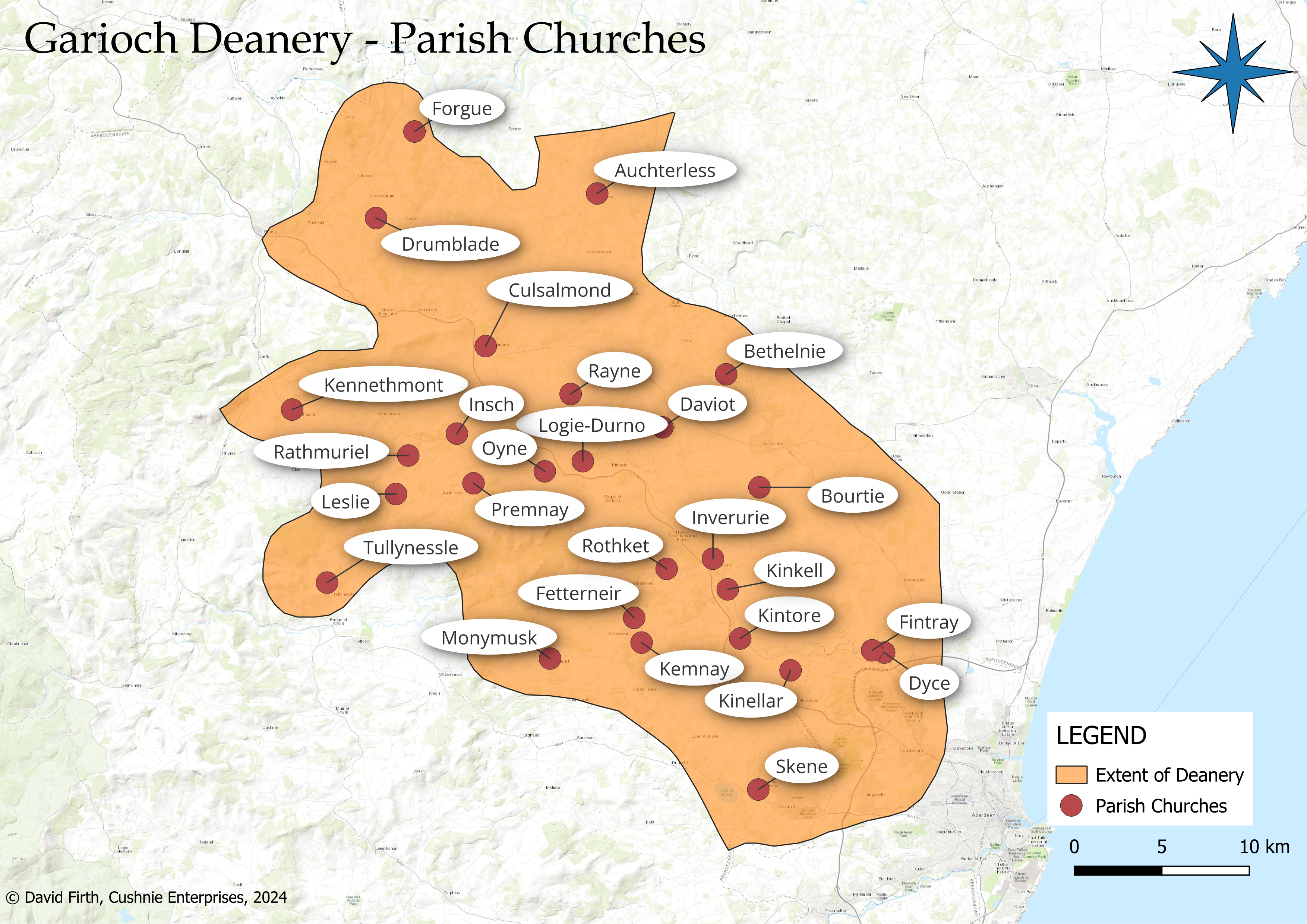 Map - Deanery of the Garioch.